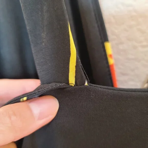 Hypnotized Dress Women XS Black Bright Floral Knit Maxi Sleeveless Casual Summer - Picture 8 of 12